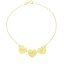Pulsera de oro amarillo 18k con 3 corazones personalizados